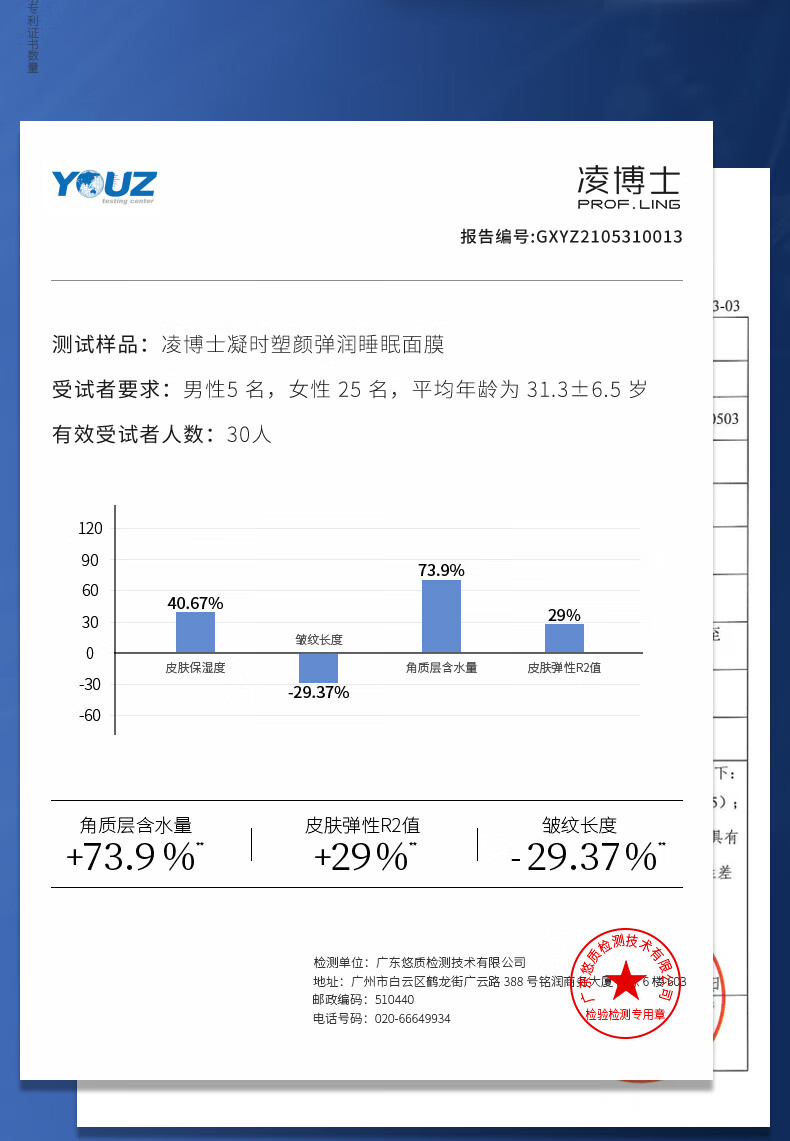 凌博士 玻尿酸睡眠涂抹面膜夜间免洗弹润保湿紧致抗皱面膜秋冬护肤品