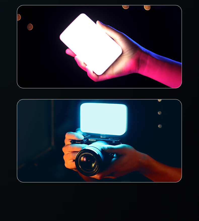 Ulanzi VL120 Мини карманный светодиодный RGB фонарь для телефона, портативный полноцветный осветитель для фотосъемки, ручной заполняющий свет для видеоблога, мягкий свет