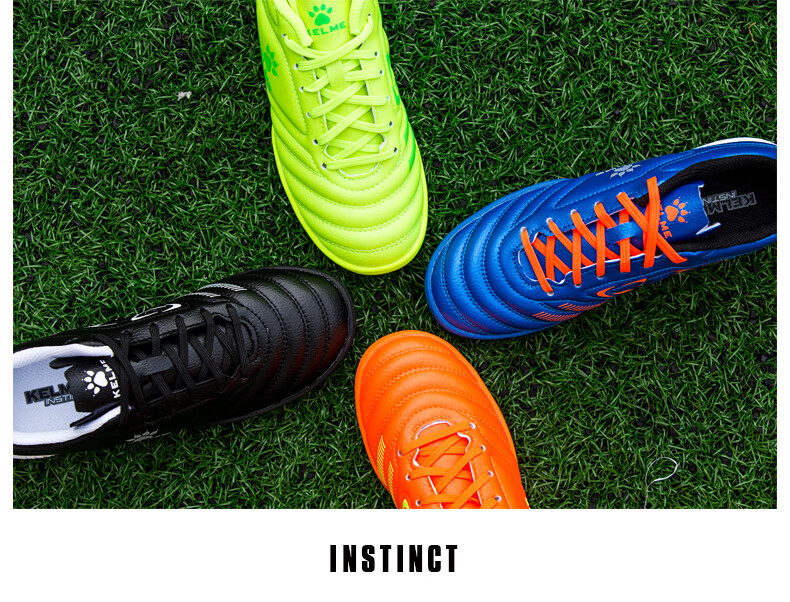 Футбольные бутсы KELME для мужчин, модель Competition TF, для искусственного газона, дышащие, нескользящие, для студентов, флуоресцентный желтый/королевский синий, размер 40
