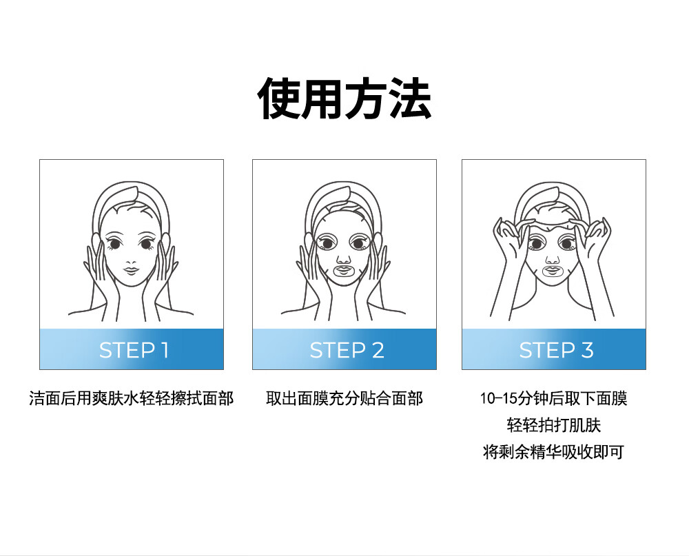 WONJIN EFFECT原辰元辰 安瓶面膜10片/盒(快速补水精华 6种玻尿酸 敏感肌适用)