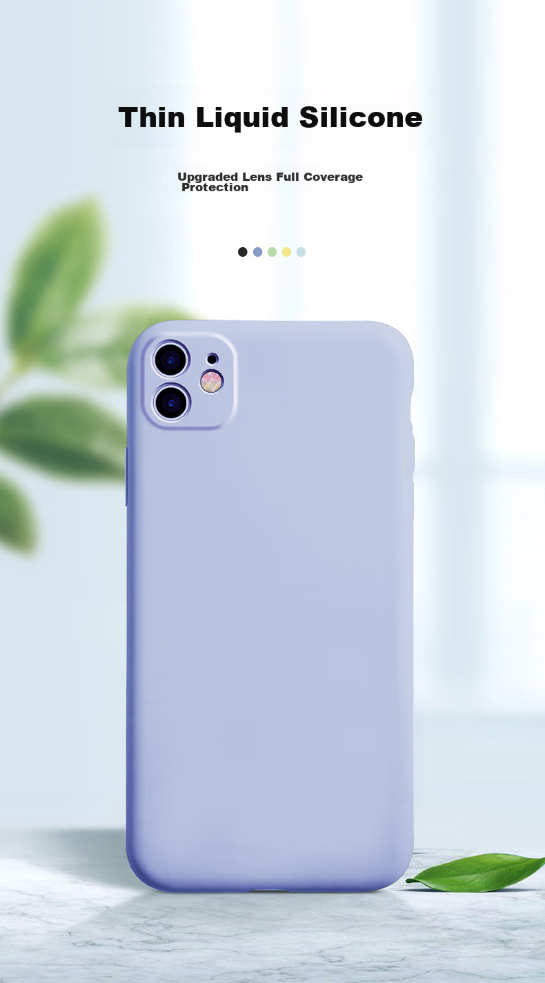 Чехол для iPhone 11 KEKLLE, силиконовый, серый, с защитой камеры