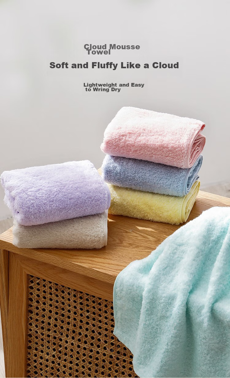UCHINO Cloud Mousse Unbleached Pure Cotton Towel, Soft And Absorbent, for Face Washing And Hot Compress, Pro Pink