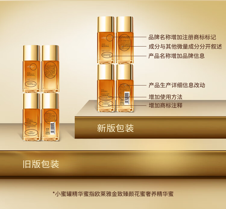 欧莱雅金致臻颜小蜜罐洁面水乳套装 紧致护肤品（套装已含附件，共3件）