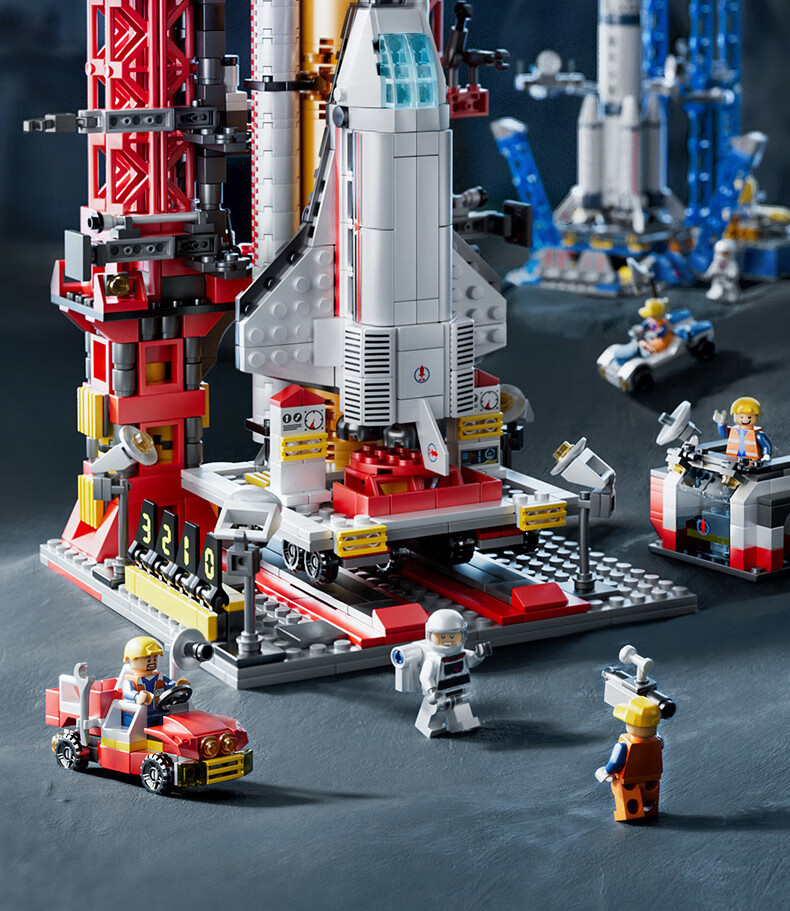 Конструктор LEAIXIANG Детский центр запуска ракеты, космические блоки LEGO, сборная игрушка для детей 6-12 лет, подарок на Новый год для мальчиков и девочек