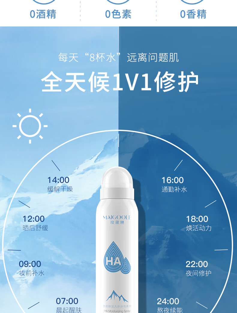 苋丹博士玻尿酸补水喷雾舒缓干燥小分子保湿控油清爽爽肤水化妆水150ml