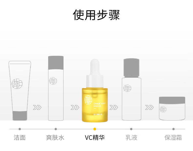 惜玥精研VC追光精华液提亮肤色暗沉淡化痘印原型vc 3瓶装