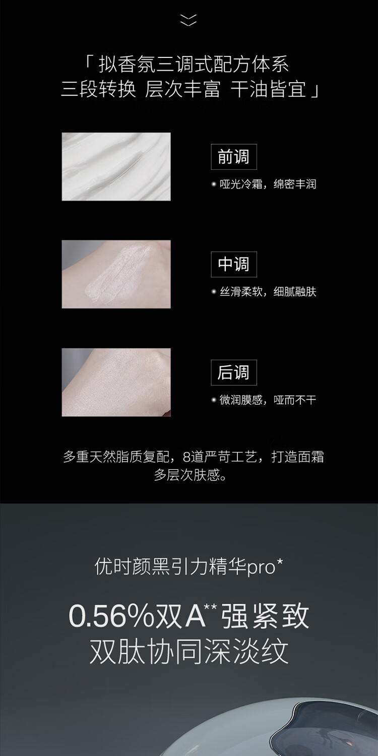 优时颜（UNISKIN）化妆品面部套装礼盒微笑眼霜二代黑引力面霜面部精华进阶版紧致