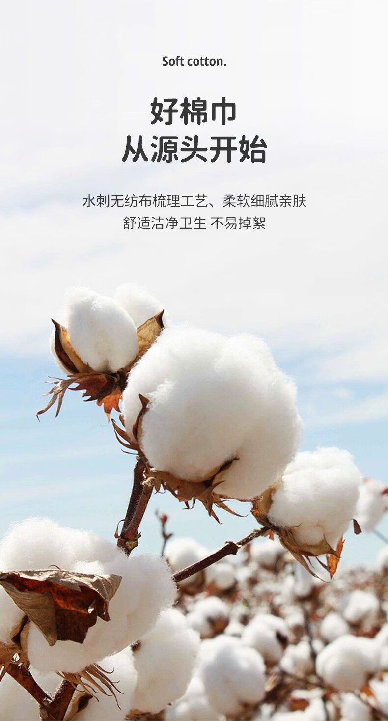 乐心达干湿两用一次性洗脸巾抽取两面可用加厚棉柔巾 5包装