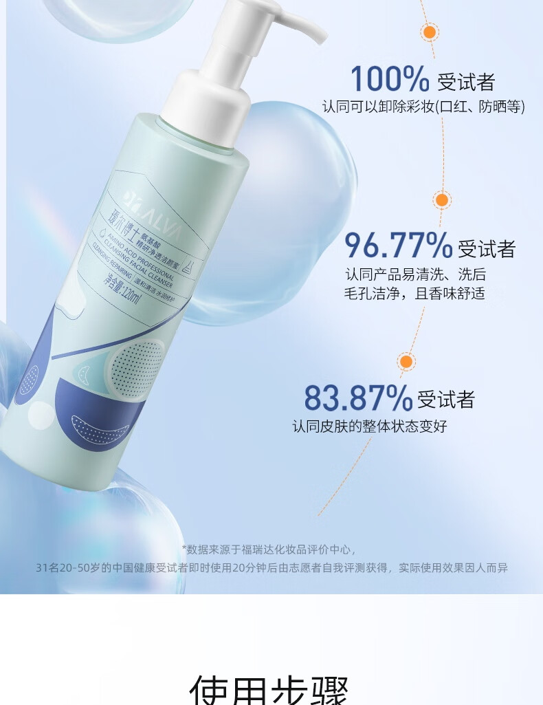 瑷尔博士Dr.Alva氨基酸洗面奶洁颜蜜深层清洁洗养一小规格便携30ml明星款