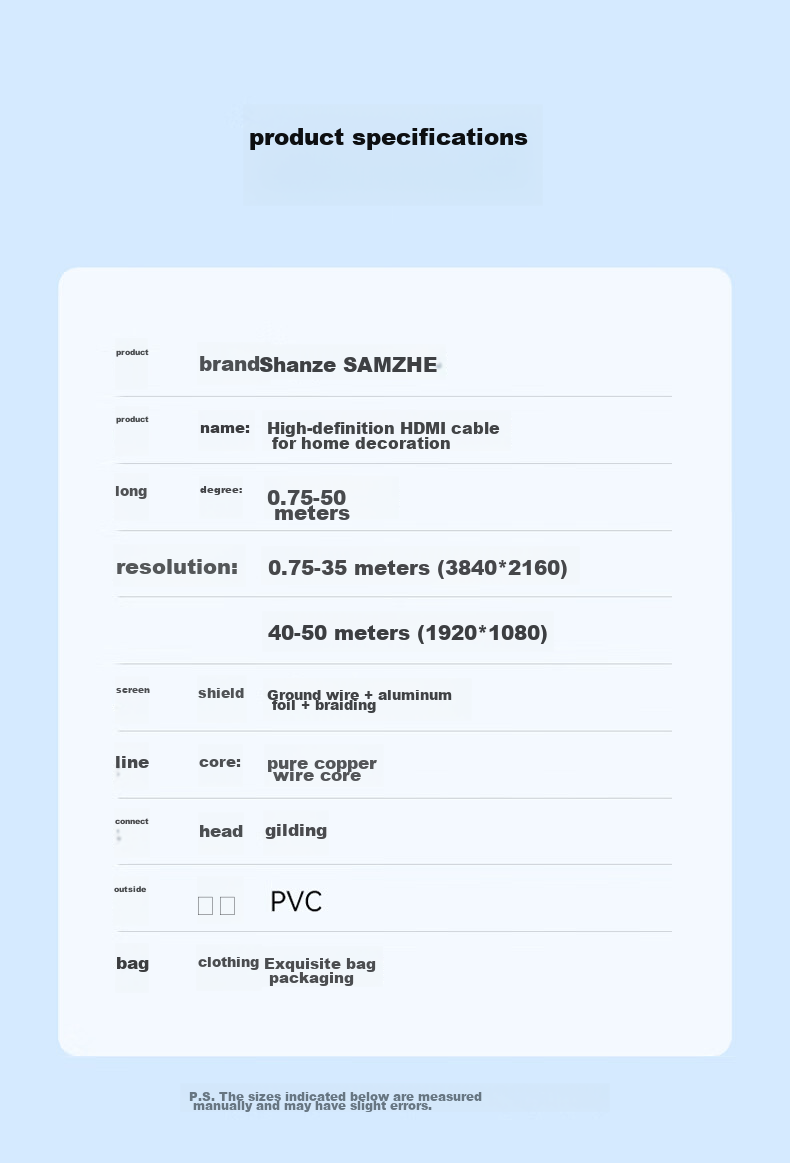 Кабель HDMI SAMZHE версии 2.0, 4K, 1.5 метра, для проекторов, ноутбуков, телевизоров, приставк