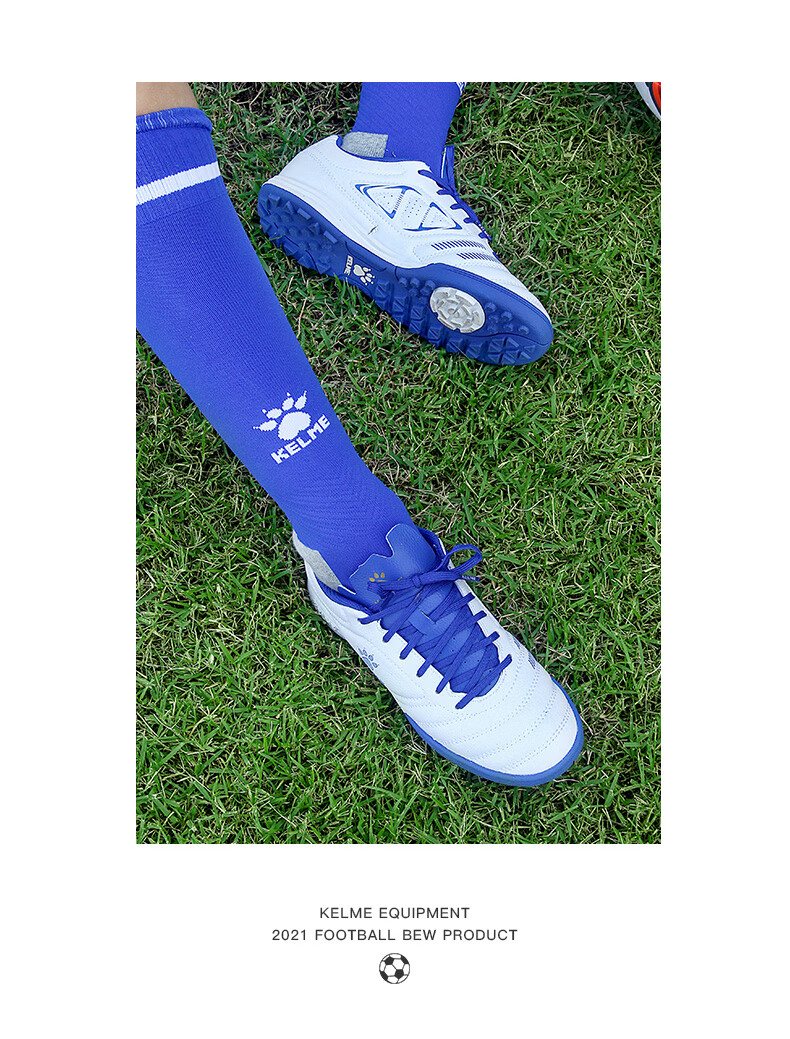 Футбольные бутсы KELME для мужчин, модель Competition TF, для искусственного газона, дышащие, нескользящие, для студентов, флуоресцентный желтый/королевский синий, размер 40
