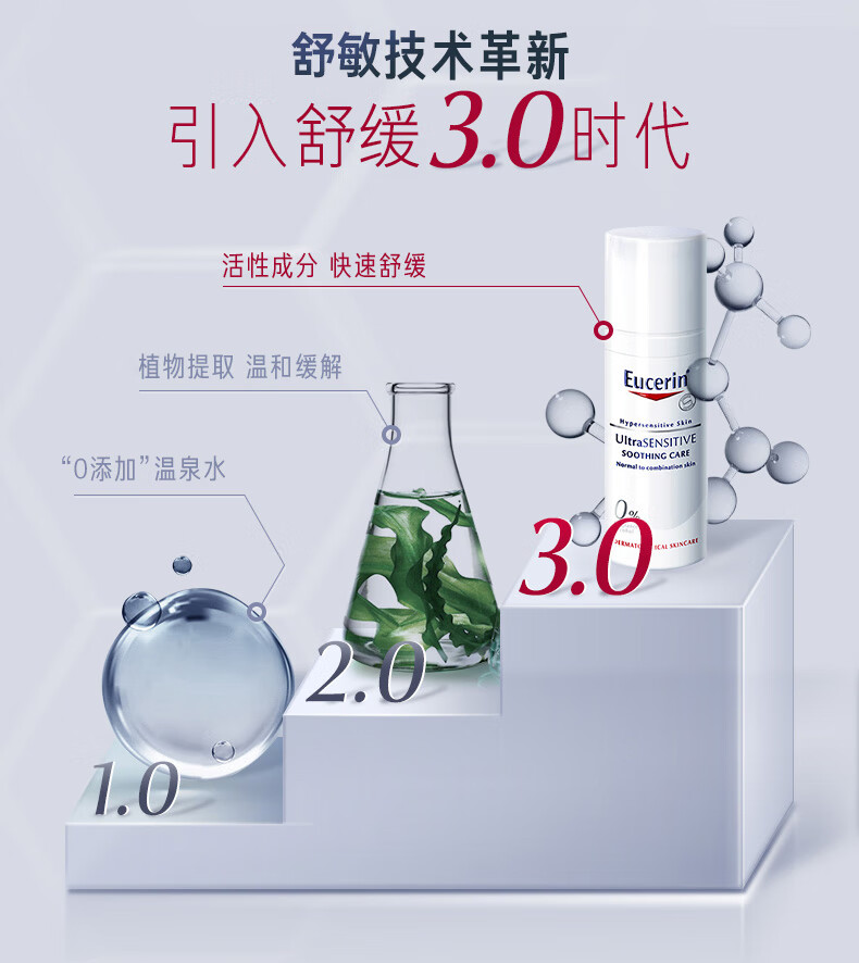 优色林滋润清爽修护敏感肌舒安霜(50ml+5ml*7)护肤品女友生日送礼