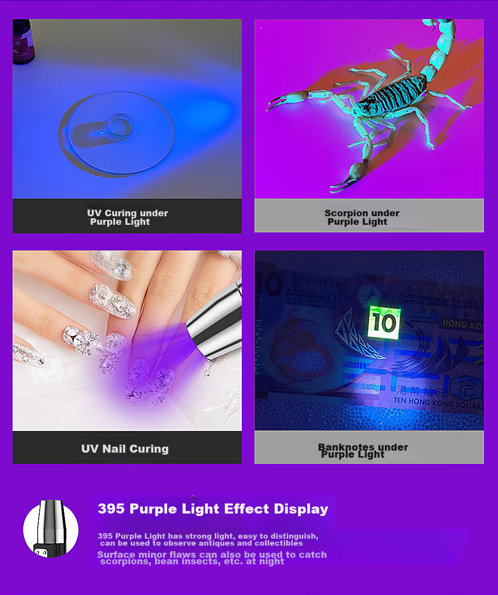 Фонарик MOTIE Jade Flashlight для аутентификации нефрита, мощный УФ-свет для просмотра изделий из нефрита и ювелирных изделий, профессиональный детектор для антиквариата, S72 с четырьмя источниками света 365