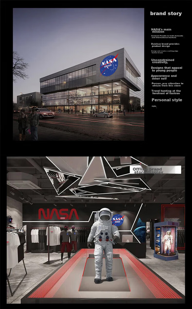 Джинсы NASA GOOD для мужчин, всесезонные, корейский стиль, свободные прямые брюки, модные повседневные брюки в стиле Гонконга, черные, 3XL