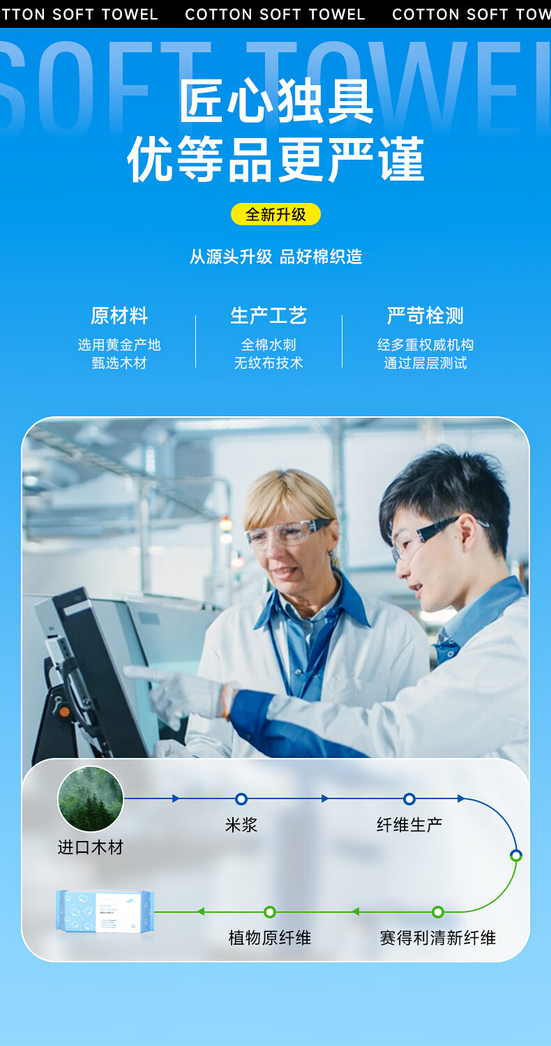 欧伊俪洗脸巾一次性珍珠纹加厚加大抽取式纯棉擦脸洗面洁面棉柔巾面巾纸 10包【珍珠纹100抽 加厚加大】