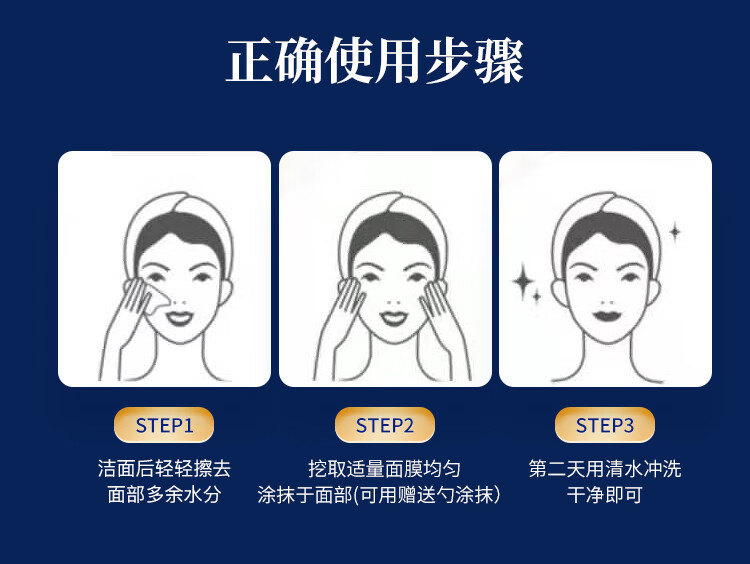 南京同仁堂睡眠面膜美白免洗面膜祛斑补水淡化斑点细致毛孔改善粗糙120g