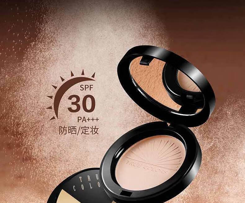 兰瑟（LANSUR） 本色清盈裸透防晒粉饼遮瑕持久定妆控油防汗SPF30雾面哑光 02 自然色