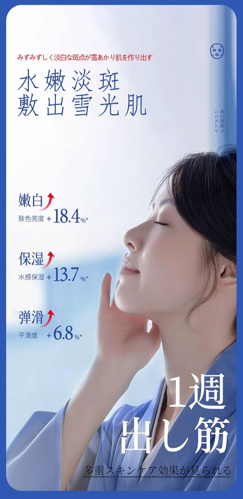 可福佳美白祛斑面膜补水保湿淡斑提亮肤色抗皱淡化黑色素 25ml*5片/盒