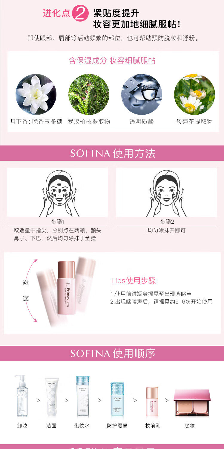 苏菲娜（Sofina）映美焕采控油清透妆前乳mini 13mlSPF8 PA++防晒隔离迷你旅行装