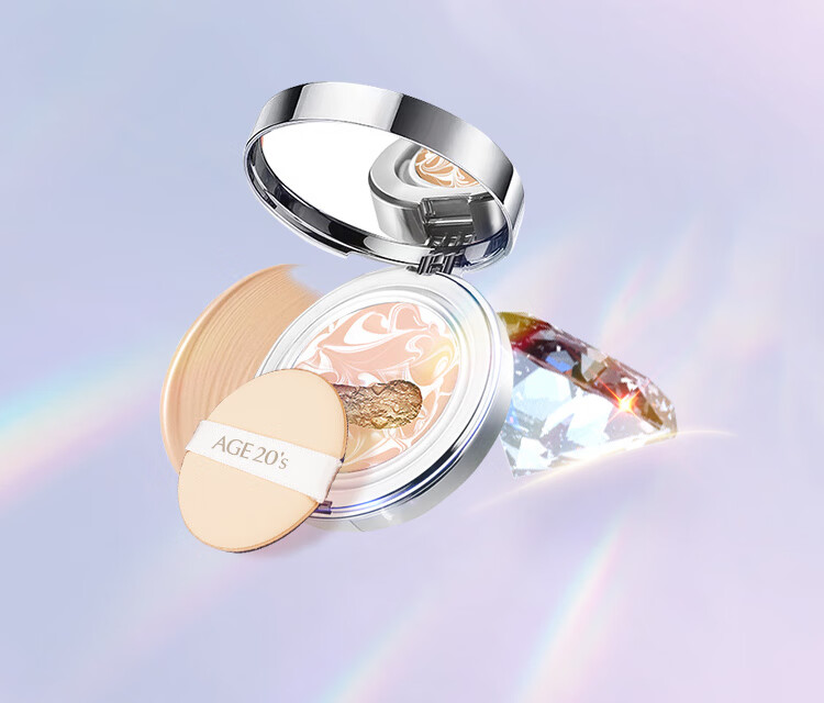 Aekyung Age20's爱敬钻石白气垫bb霜 遮瑕控油防晒粉底SPF50+ 21#象牙白12.5g*2