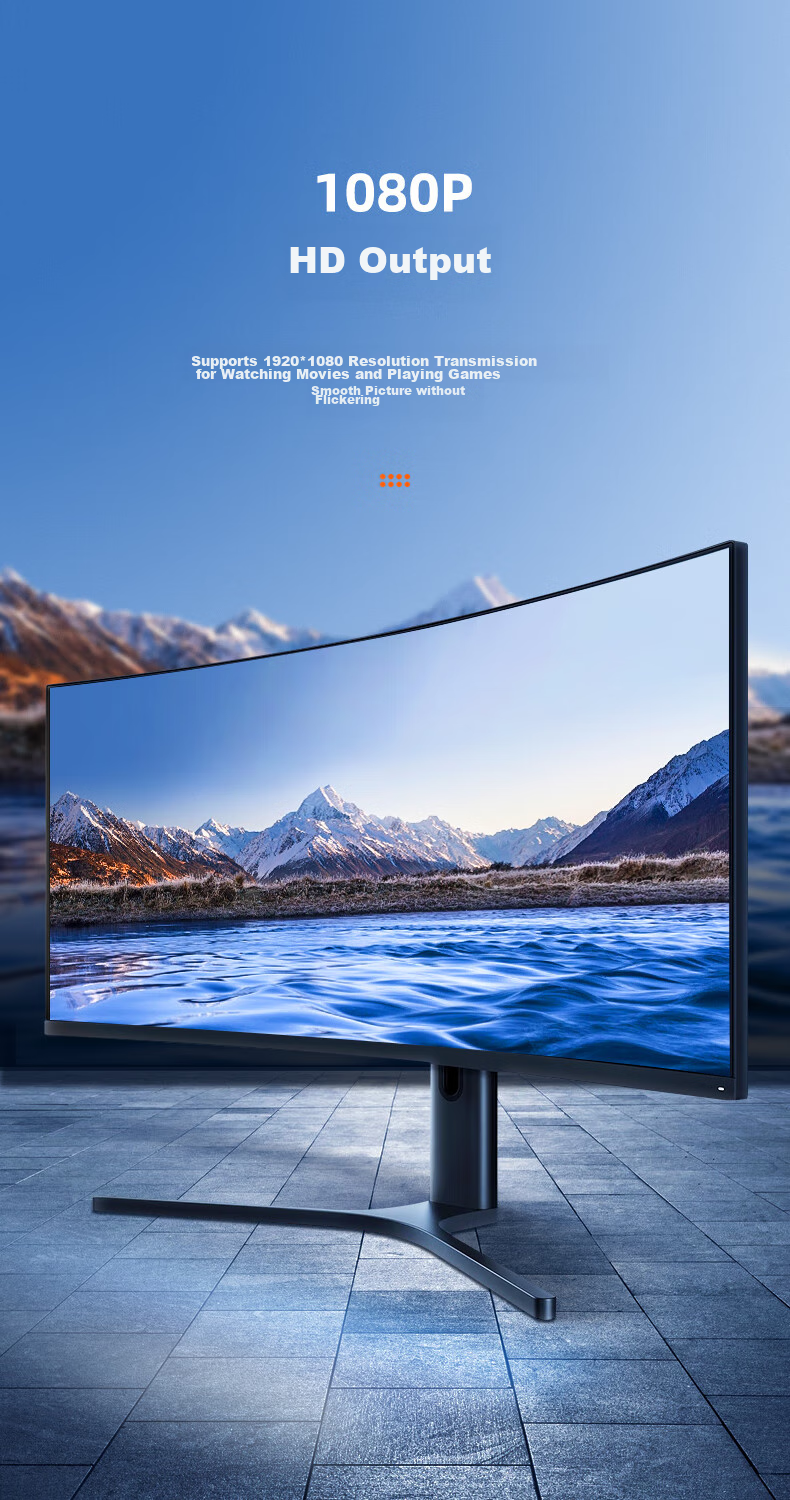 Кабель-переходник BIAZE HDMI на VGA 5 метров, черный, для подключения проектора, ноутбука, компьютера к телевизионной приставке Xiaomi, PS4