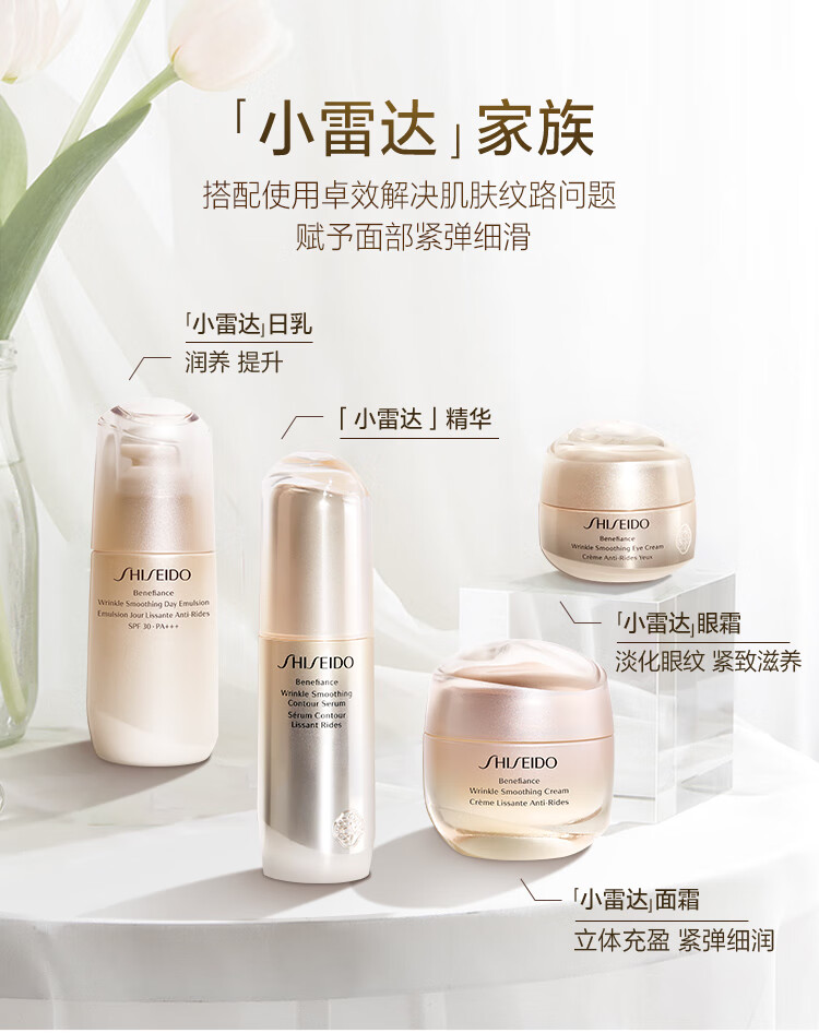 资生堂（SHISEIDO）盼丽风姿智感眼霜15ml双支装 小雷达眼霜淡纹抗皱 生日礼物礼盒
