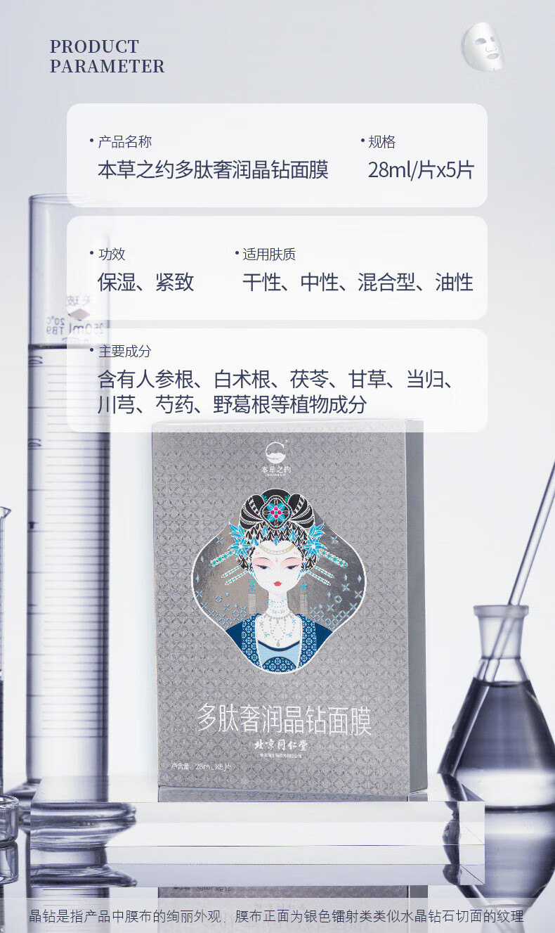 同仁堂晒后修护面膜补水男女润肤晒黑肌肤保湿冰膜军训晒后修护祛痘肌肤 晒后修护*1盒【2件8折3件7折】