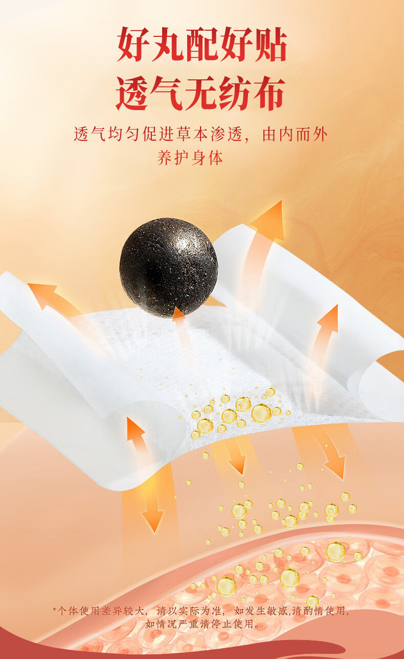 同仁堂 艾草艾脐贴 艾叶艾灸贴大肚腩大腿肚子懒人贴艾叶肚脐贴 30粒+30贴/盒（黄盒）