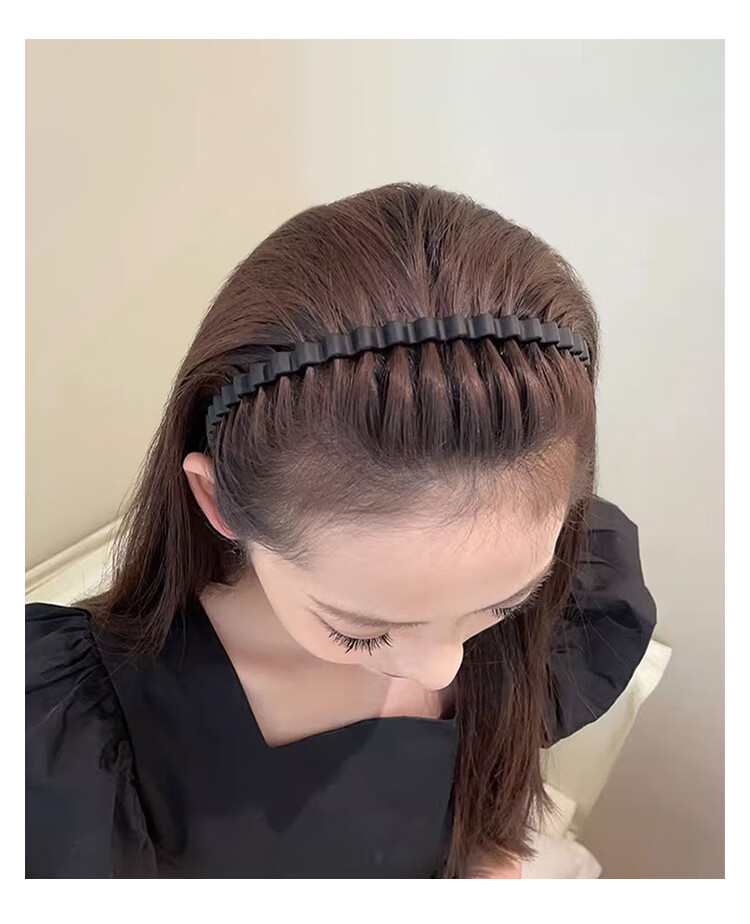 美肤语洗脸洁面发箍头箍5件套整理碎发发卡防滑带齿碎束发不勒头MF8237
