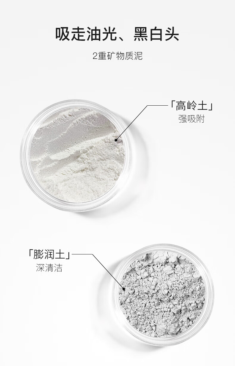GIK高岭土紧致毛孔面膜补水嫩肤涂抹泥膜男女适用韩国 8g*21片送男生