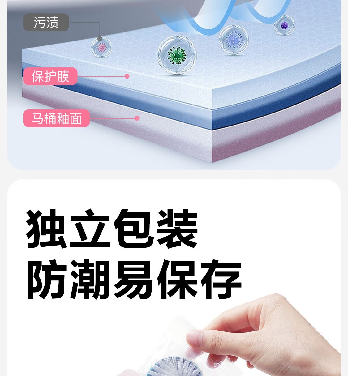 网易严选  蓝泡泡马桶清洁剂洁厕灵洁厕宝厕所清洁剂洁厕神器芳香洁厕除垢 【囤货装3盒】盐盐冷棉50g*12颗