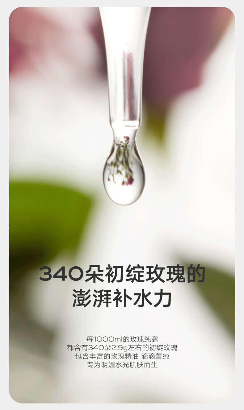 雏菊的天空大马士革玫瑰纯露补水喷雾爽肤水湿敷水脸部护理补水318ml礼物