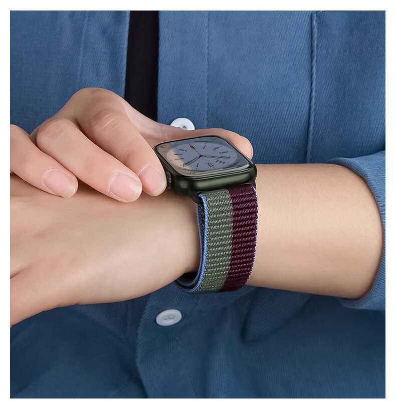 Ремешок BHO для Apple Watch, нейлоновый, спортивный, синий, для моделей S11/S10/S9/8/7/6/Ultra/SE3/2/1, размер 44/45/46/49мм