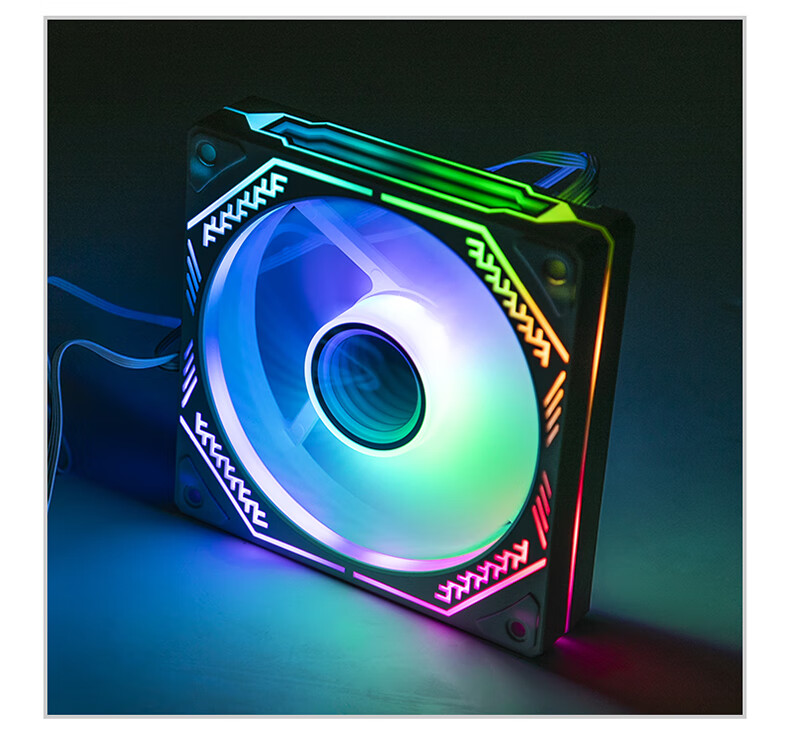Компьютерный вентилятор BUBLUS Phantom Mirror White Anti-Leaf, 12 см, ARGB RGB, ШИМ-управление скоростью, синхронизация подсветки