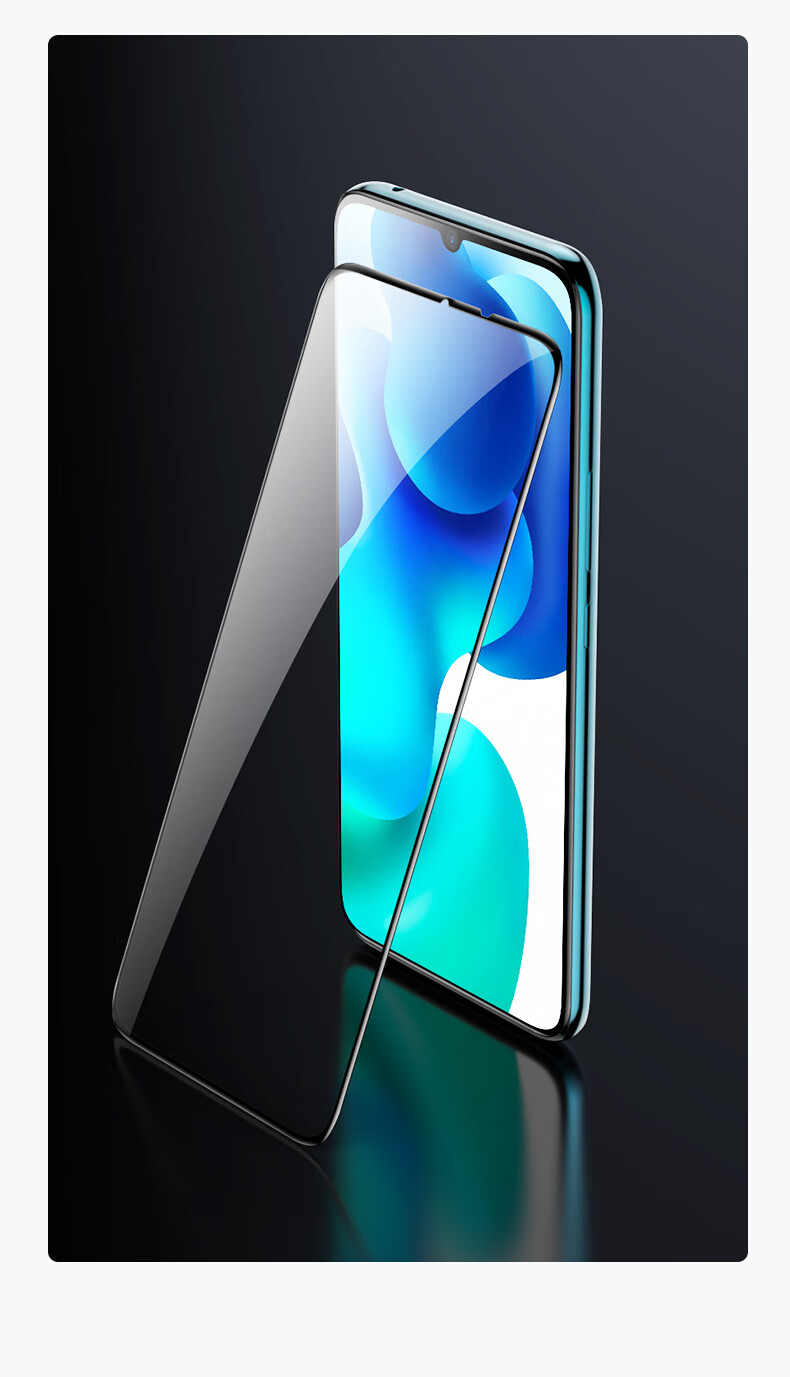 Защитное стекло Yisika для Xiaomi 10 Youth Edition, полноэкранное, закаленное, HD, керамическое, с защитой от отпечатков пальцев, черное
