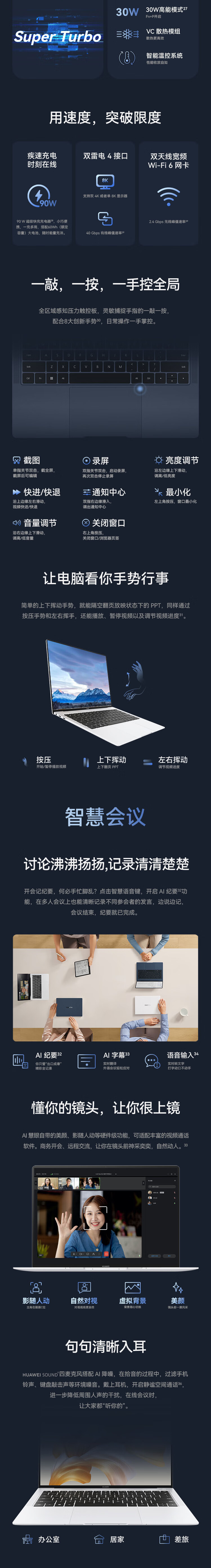 华为笔记本电脑MateBook X Pro 微绒典藏版 Evo认证/12代酷睿i7 16G 1T/3.1K触控屏/墨蓝/14.2英寸商务轻薄本
