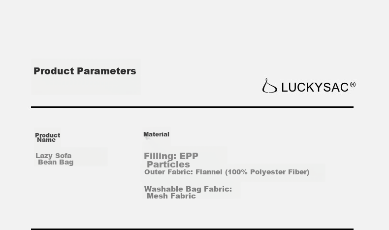 Кресло-мешок LUCKYSAC, одноместное, для гостиной, спальни, балкона, стандартный теплый серый цвет