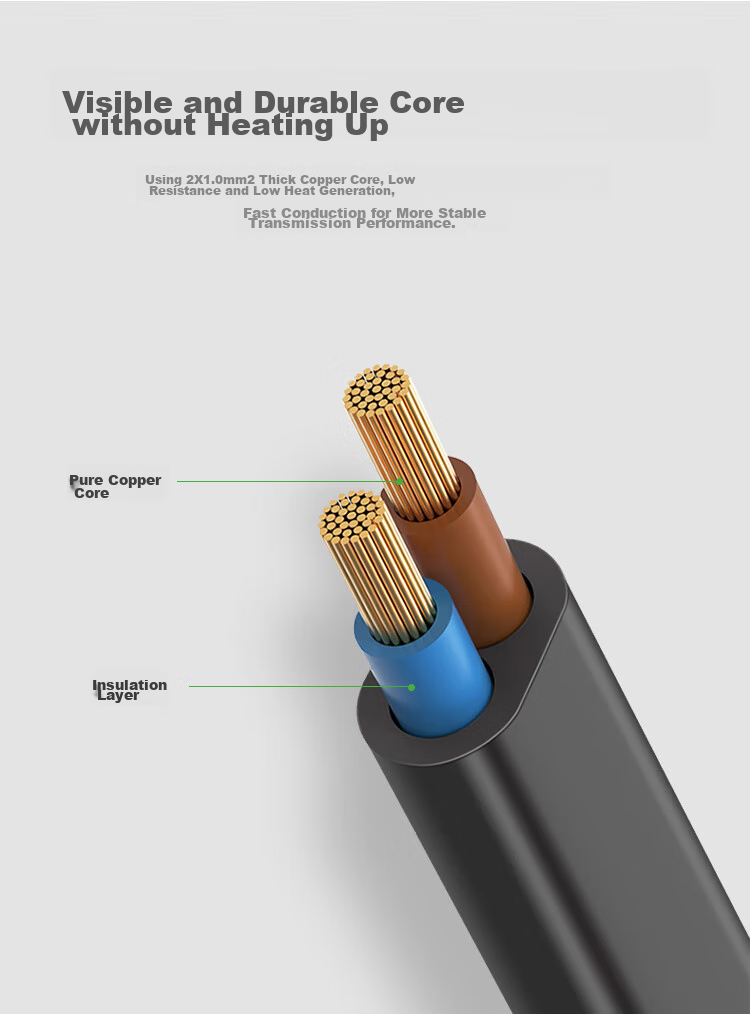 Кабель CABLE CREATION DZ134, 1 м, черный, угловой штекер, двухжильный, 10А, медь, для электромобилей, вентиляторов, адаптеров