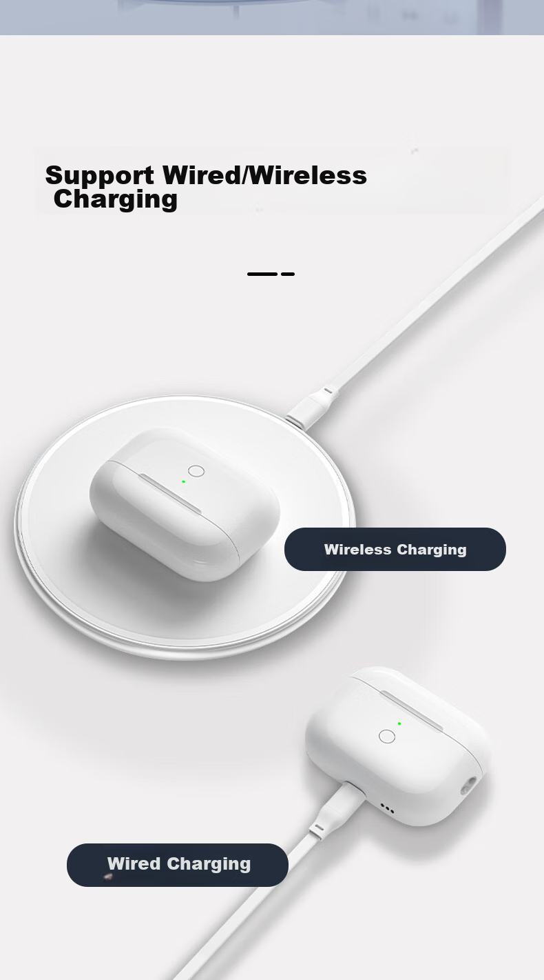 Зарядный чехол Masentek для Apple AirPods Pro/1/2/3/4, беспроводная зарядка, замена утерянных или поврежденных чехлов