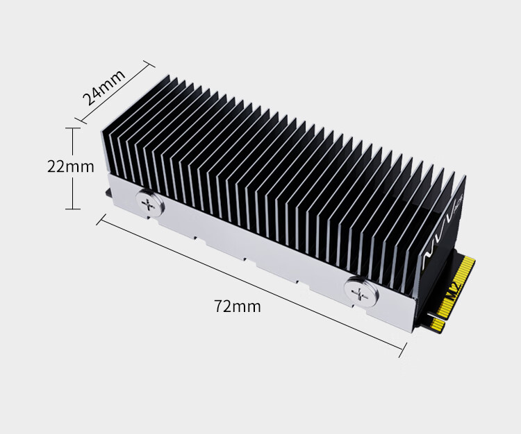 Радиатор для M.2 SSD NVV NT-GT4, алюминиевый сплав, охлаждение, 2280