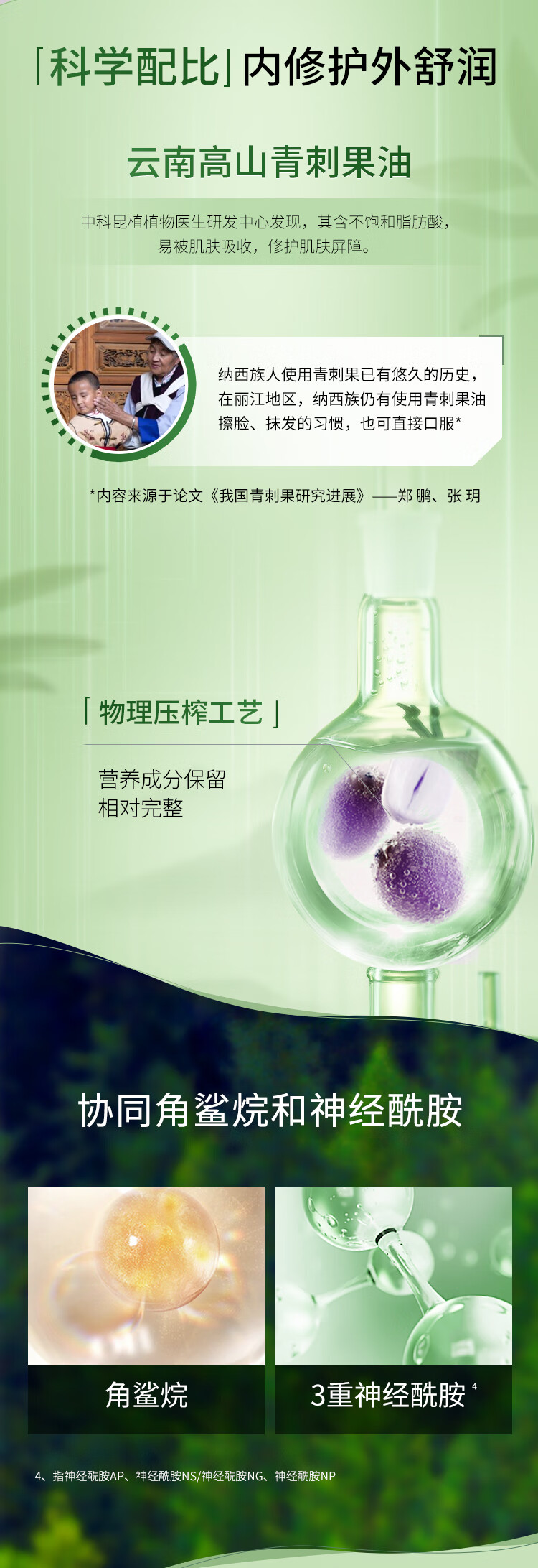 植物医生青刺果面膜学生党补水保湿平衡水油舒缓修护亲肌奶皮面贴膜 水光面膜4片装