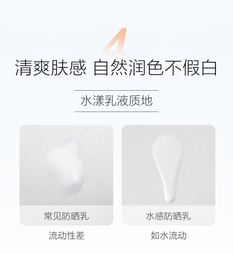 薇诺娜清透水感防晒乳50gSPF50PA+++防水防晒霜隔离霜护肤品化妆品男女
