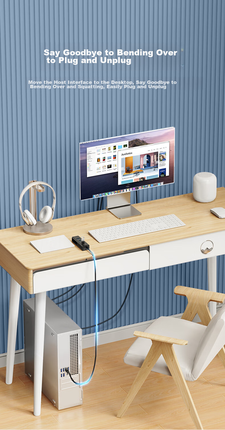 USB-хаб UNITEK Y-3089ABK, 4 порта USB 3.0, кабель 1.2 м, черный