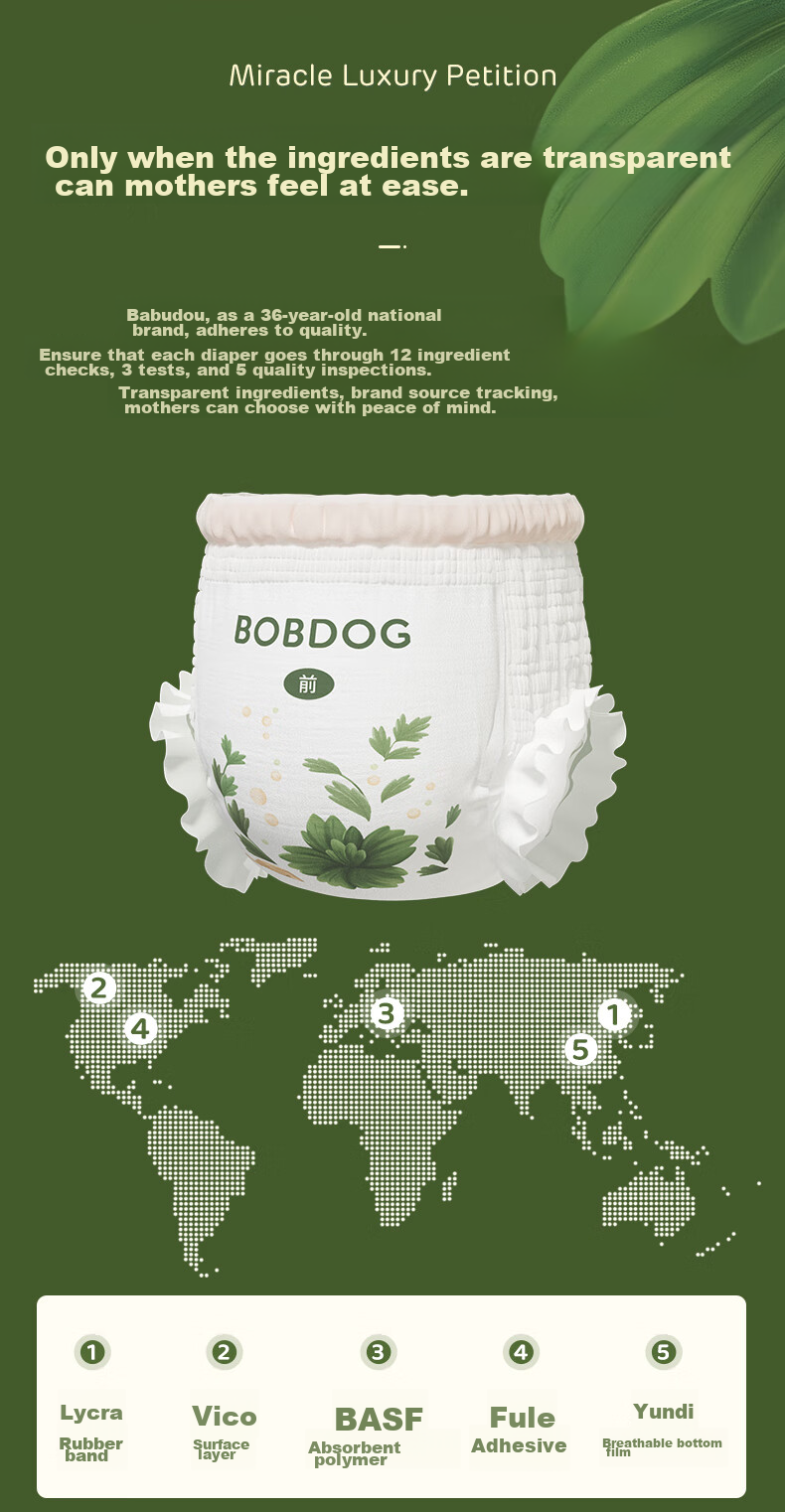 Подгузники-трусики BOBDOG Miracle Luxury, размер XL, 44 шт., для детей 11.5-14 кг