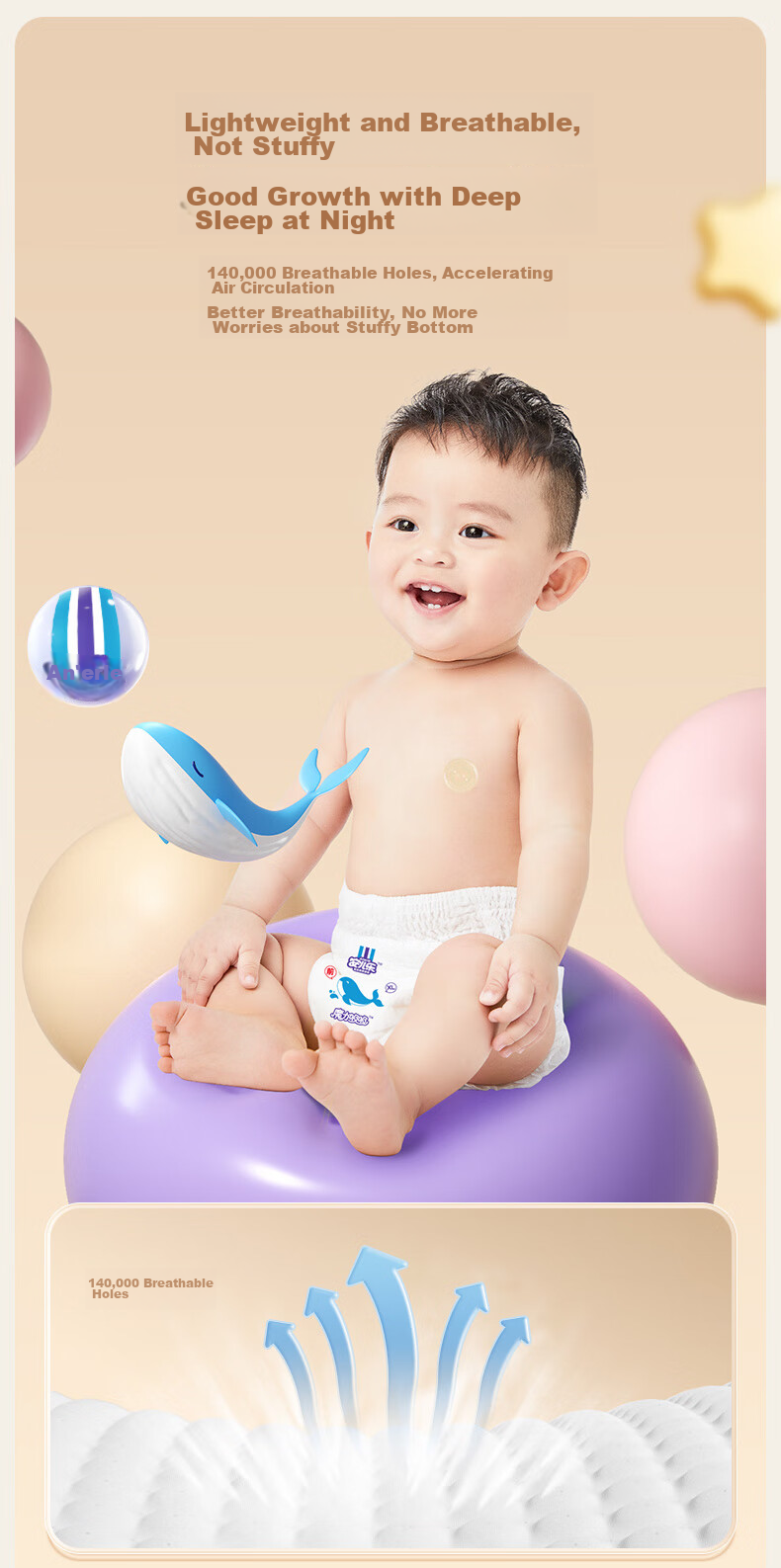 Подгузники-трусики Anerle Magic Absorbent XL 40 шт. (12-17 кг), дышащие, с высокой впитываемостью, для ночного использования