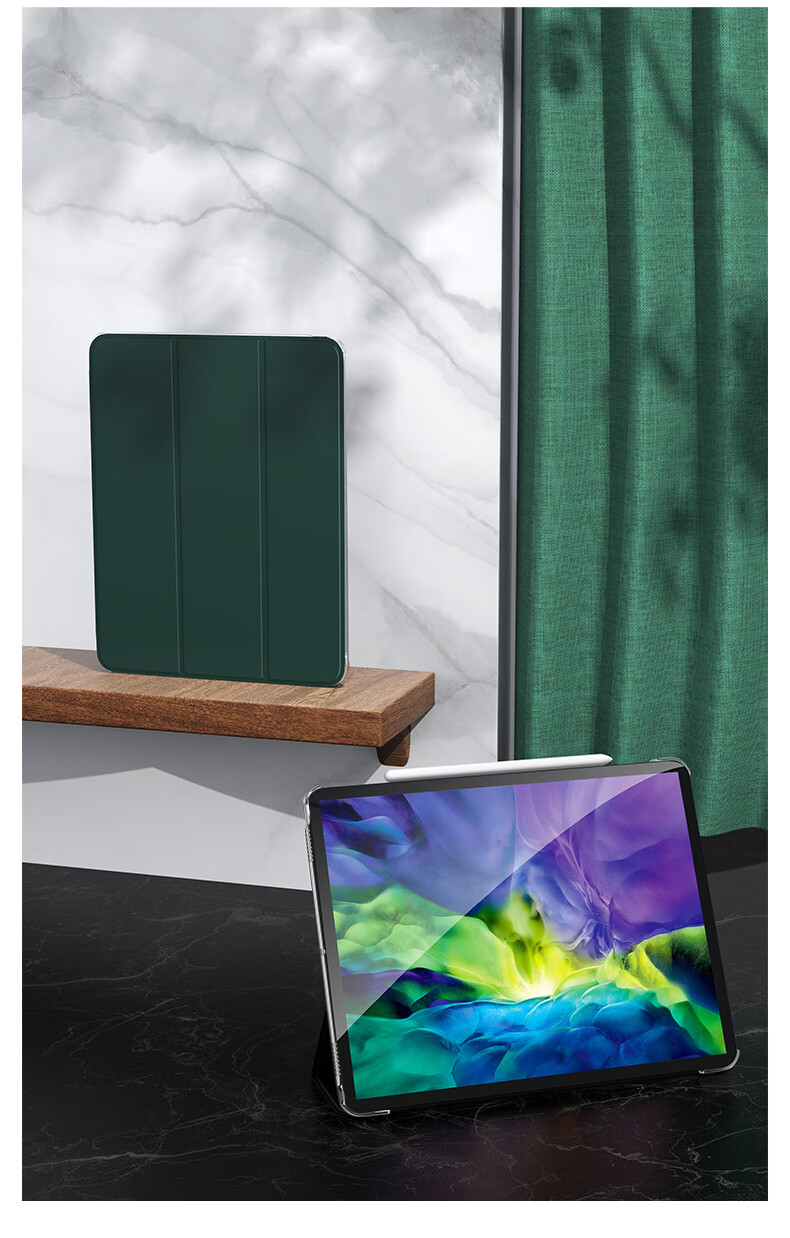 Защитный чехол PISEN для Apple iPad 5/6/Air2 9.7 дюймов, противоударный, тонкий, полупрозрачный, с функцией подставки, черный