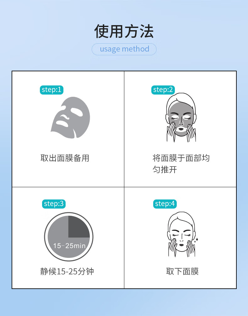 复尔康 冰氛舒缓水光修护贴夏季晒后补水保湿面膜单片试用装