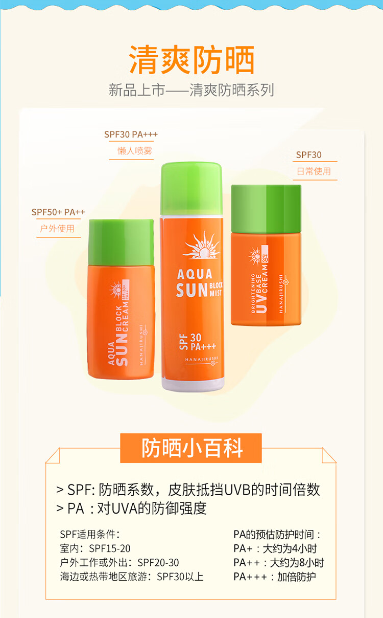 花印真皙美白防晒隔离霜40ml-SPF30(防晒隔离 清透男女通用)