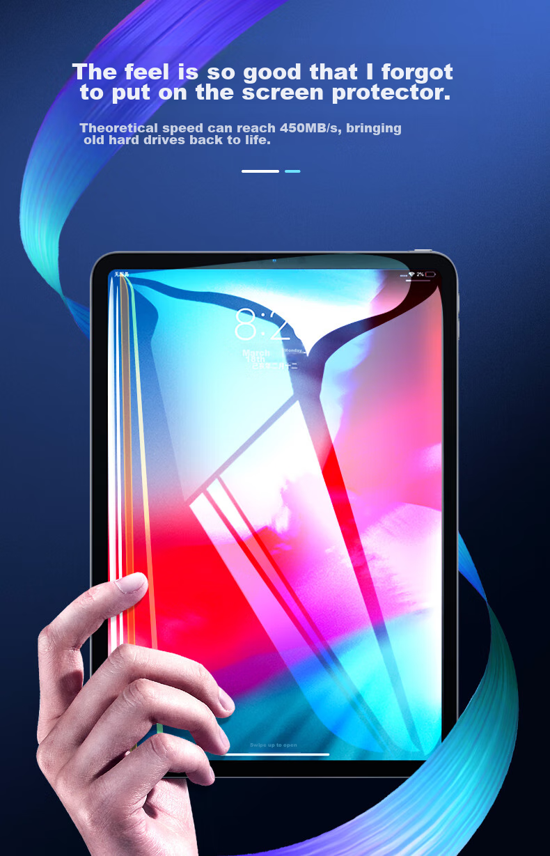 Защитное стекло BIAZE для iPad Air 5/4 10.9 дюймов, iPad Pro 11 дюймов, полноэкранное, из закаленного стекла, противоударное, противоударное, противоскользящее, прозрачное