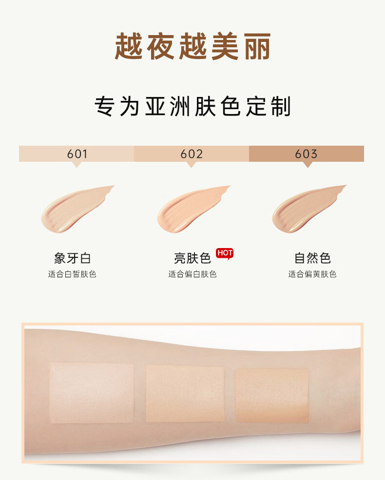 DIRUC 迪兰可DLK粉底液新款保湿水润干皮油皮裸妆BB霜粉底液 一瓶装粉底液 （象牙白）